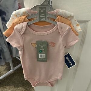 Le Top Pink and Orange Bodysuit Set